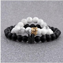 Crown Stacked Couple Bracelet