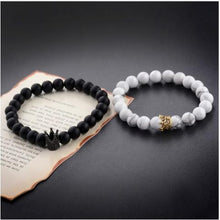 Crown Stacked Couple Bracelet