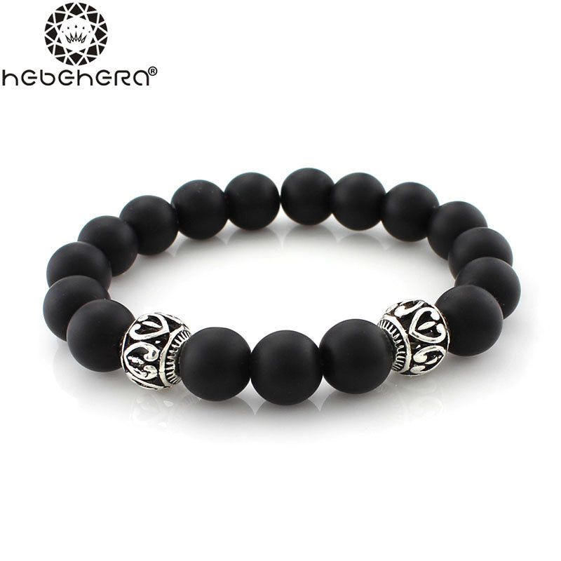 Men's Black Charm Bracelet