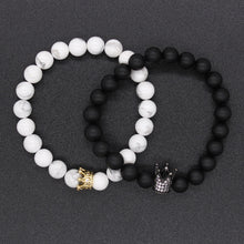 Crown Stacked Couple Bracelet